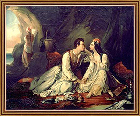 Byron as Don Juan, with Haidee (1831) by Alexandre Marie Colin